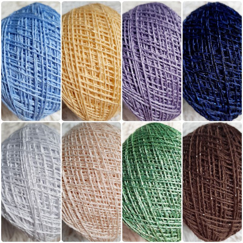 Sợi cotton xà cừ kim tuyến Nhật, cỡ sợi 0.5mm, dùng đan móc áo váy