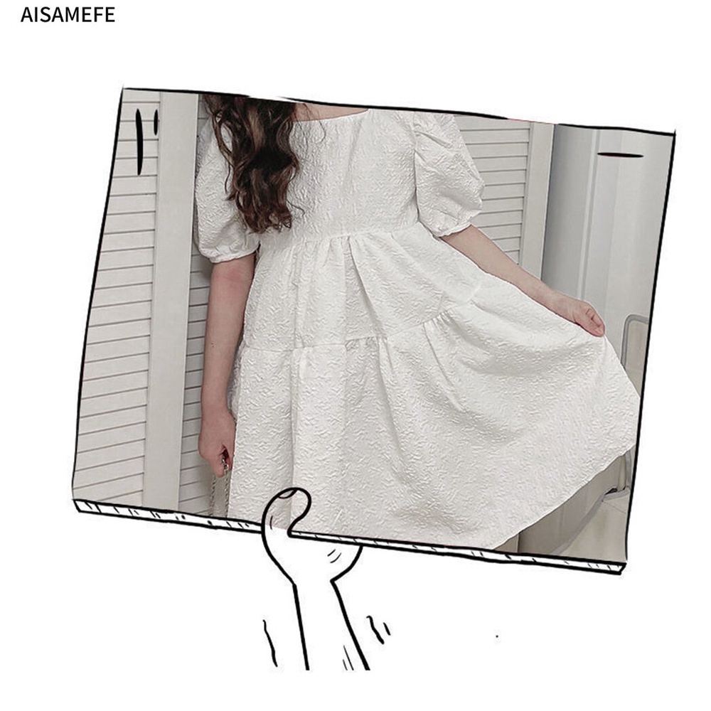 Đầm Tay Ngắn Phong Cách Hàn Quốc Thời Trang Mùa Hè Mới Dành Cho Bé Gái