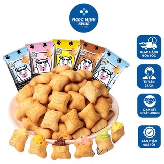 Bánh gấu choco bear nhân kem đài loan - thùng 50 gói bánh gấu nhân kem đài loan mix vị socola, sữa, dâu, sữa chua