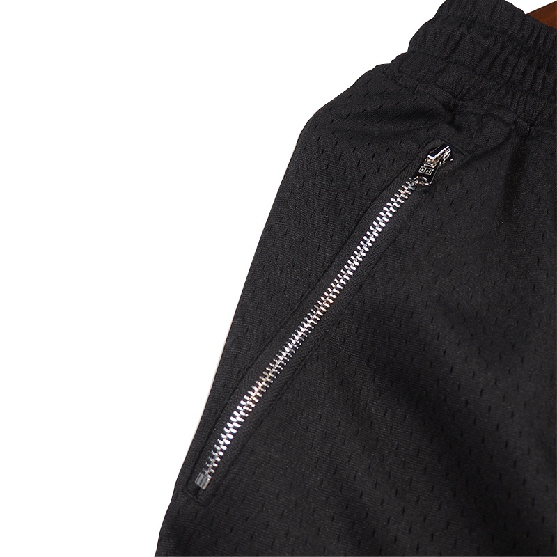 Quần Short Thể Thao Phối Lưới Màu Cầu Vồng Phong Cách Đường Phố Mùa Hè Cho Nam