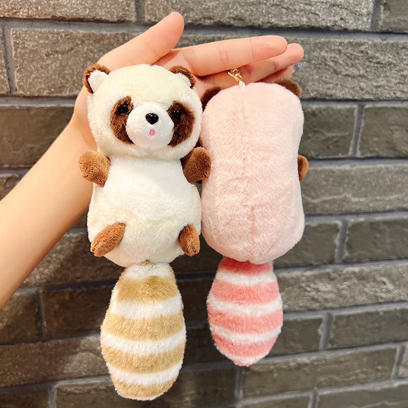 Móc Khóa Búp Bê Gấu Mèo Nhồi Bông Dễ Thương