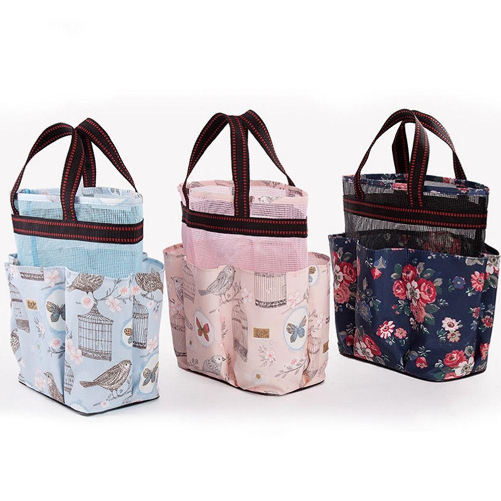 Túi Đựng Mỹ Phẩm Khóa Kéo In Hoa Xinh Xắn Cho Nữ