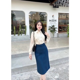Áo tơ dài tay cổ bèo