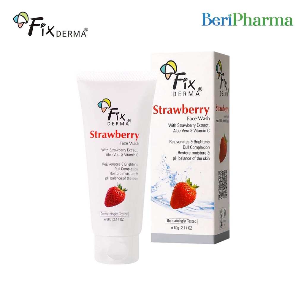 Fixderma Sữa Rửa Mặt Trẻ Hóa Da Strawberry Face Wash 60g
