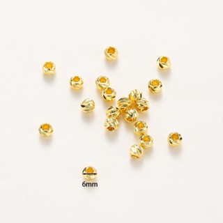 St.kunkka Set 20 Hạt Xỏ Lỗ Hình Hoa 2-6Mm 18K Màu Vàng Kim Chống Rách Dùng Làm Vòng Tay / Dây Chuyền