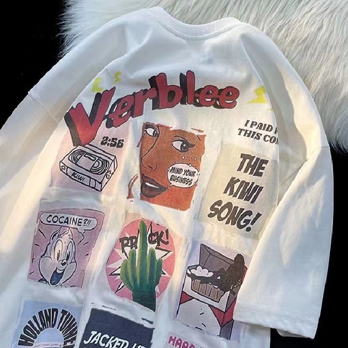 Áo thun NRVP 100% cotton tay ngắn plus size cho nam và nữ