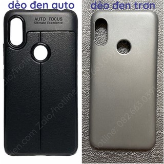 Ốp lưng Xiaomi Redmi 6 Pro / Mi A2 lite dẻo đen trơn và dẻo đen auto giả da