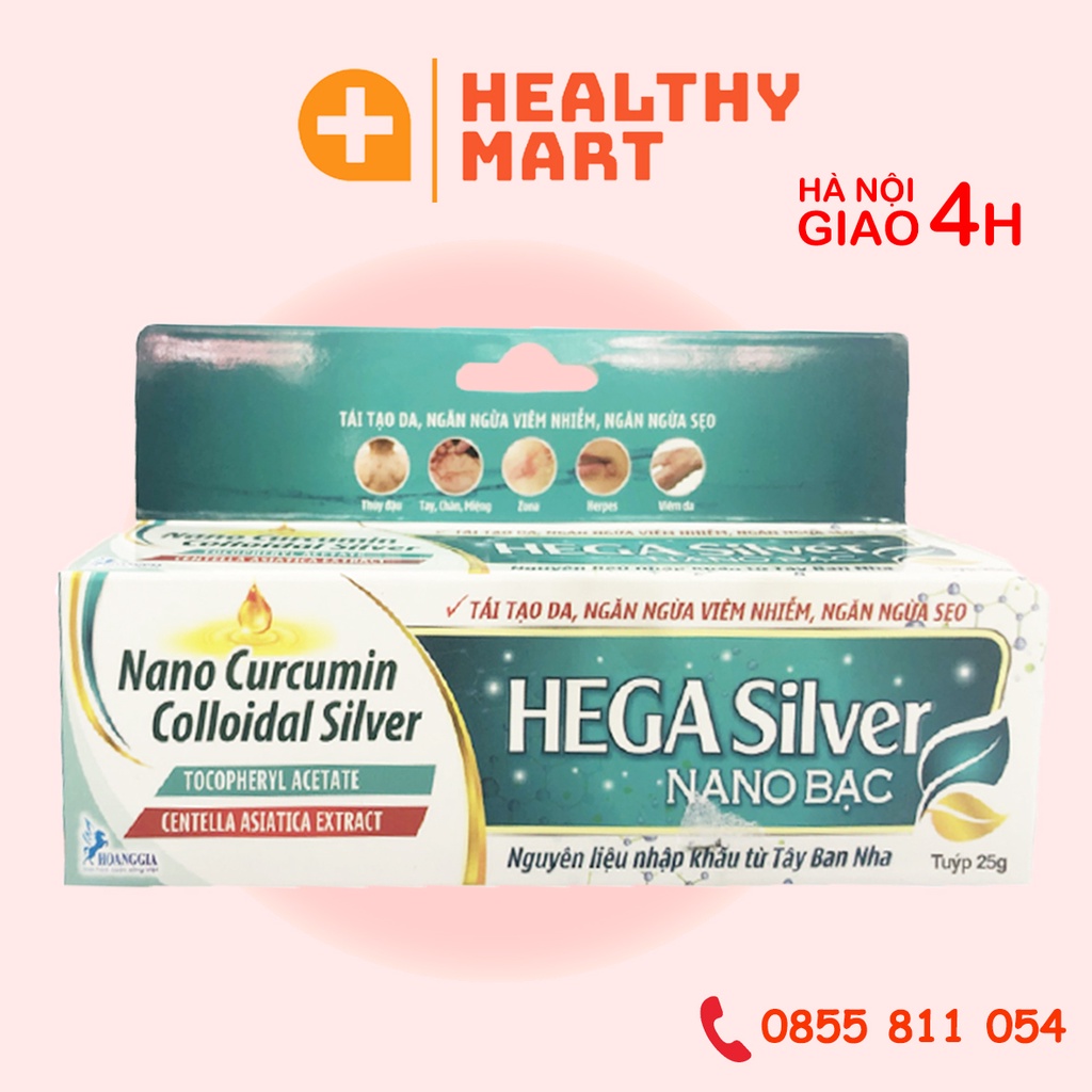 ✔️️️Hega Silver - Gel bôi sẹo, kháng , tái tạo da và ngăn ngừa Vnhiễm