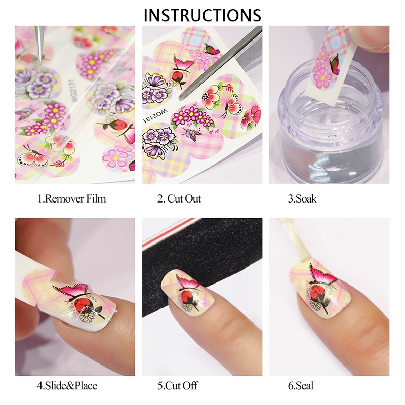 Miếng Dán Trang Trí Móng Tay Họa Tiết Hoa Cúc Nhỏ Nhắn Xinh Xắn JP5