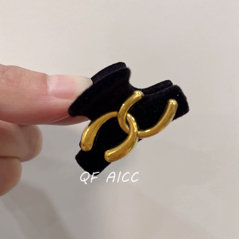 Kẹp Tóc Đính Kim Cương Giả Màu Vàng Đen Phong Cách Retro Mùa Thu Đông Cho Nữ