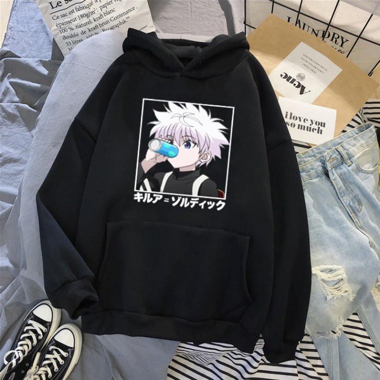 Áo Kawaii Hunter X Hunter Hoodies Sweatshirt Killua Zoldyck Anime Manga unisex siêu hot0