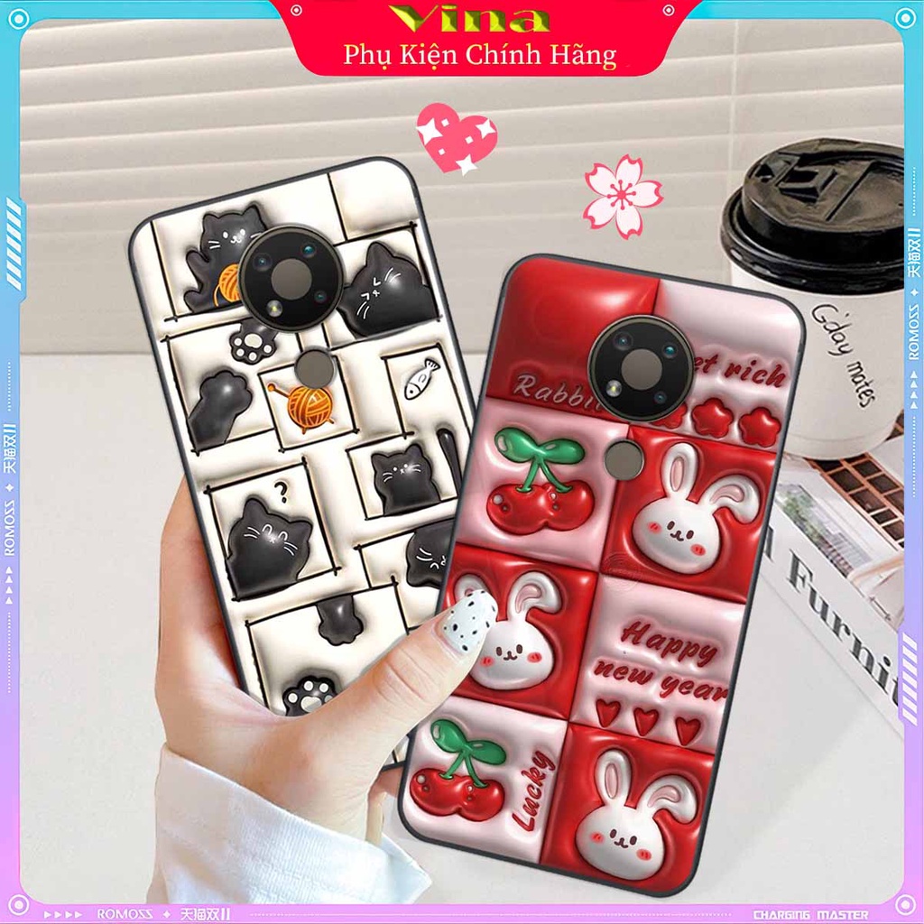 (Ốp Hiệu Ứng Giả Nổi) Nokia 3.4 / C31 In hình Cute