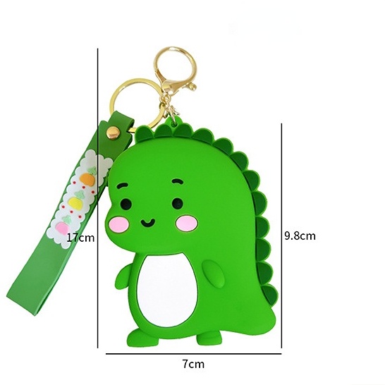 Móc Khóa Đựng Tiền Xu Bằng Silicon Hình Khủng Long Dễ Thương