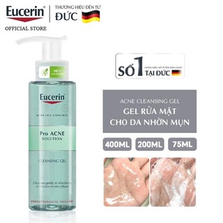 Sữa rửa mặt cho da dầu mụn Eucerin Pro ACNE Solution Cleansing Gel 200ml