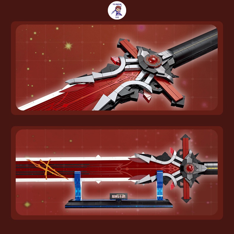 Đồ Chơi Lắp Ráp Kiểu LEGO Mô Hình Thanh Kiếm Wolf's Gravestone Đường Cùng Của Sói Trong Genshin Impact 92032