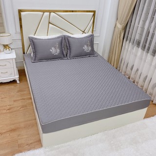 Bộ Ga Gối Phi Lụa Trần Bông Nhập Khẩu Cao Cấp,Có 14 Màu Lựa Chọn