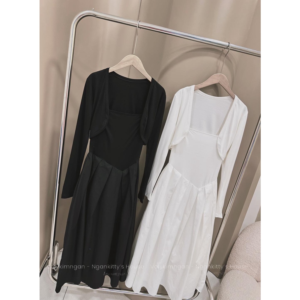 Set váy hai dây kèm khoác