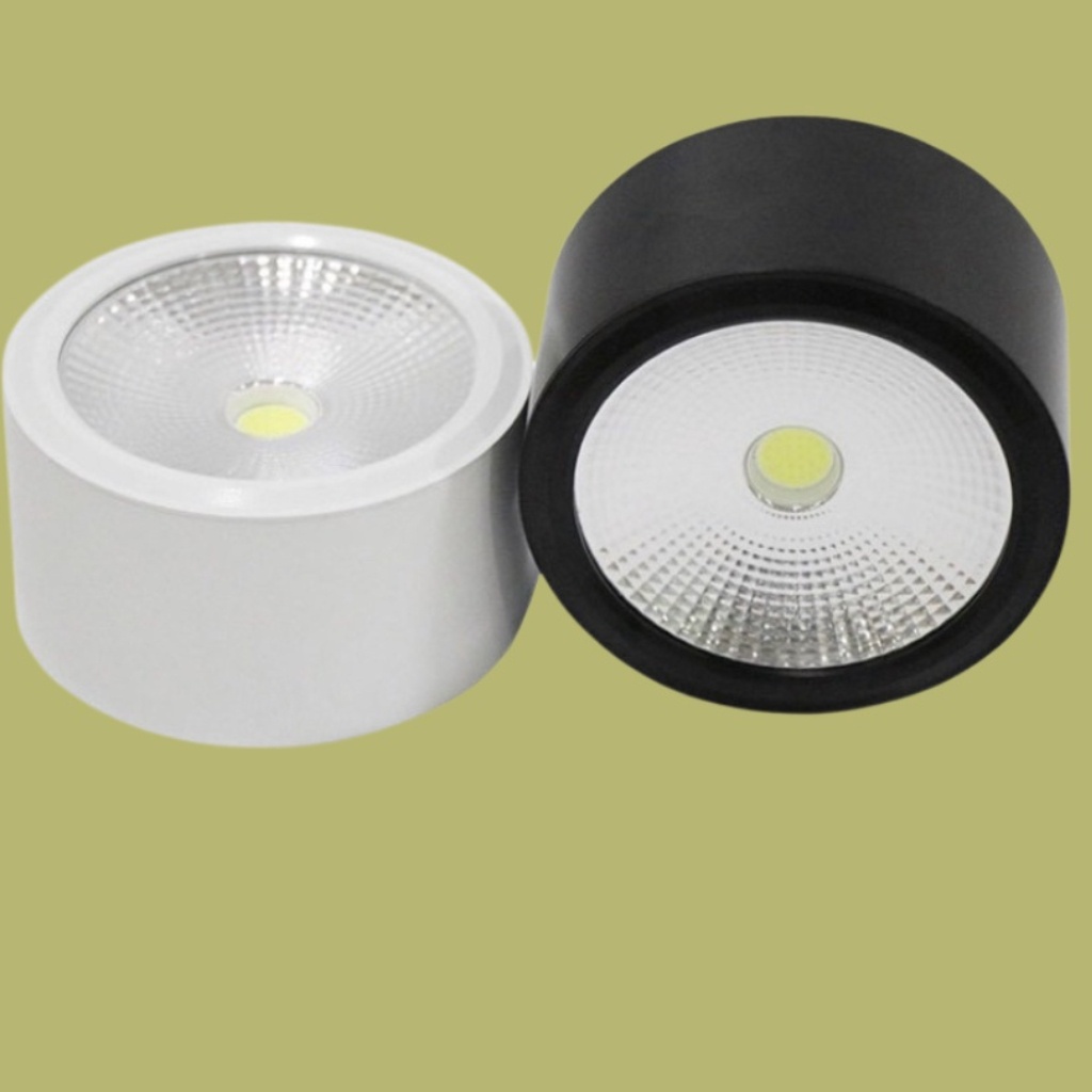 Đèn led ống bơ  3 chế độ màu,7w phi 90mm, 12w 110mm ốp trần nổi, bảo hành đổi mới 2 năm