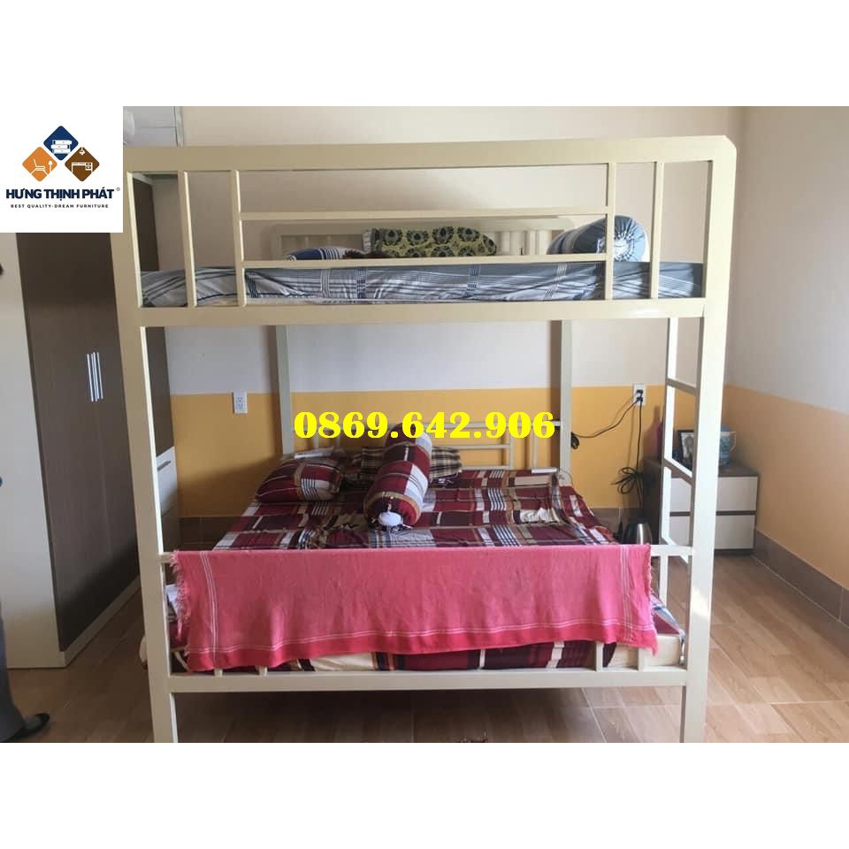 GIƯỜNG TẦNG BẰNG SẮT HỘP VUÔNG MIỄN PHÍ SHIP VÀ LẮP RÁP  cao cấp.  sdy.