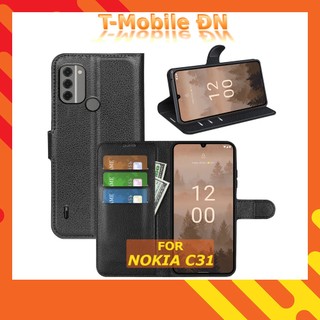 Bao da cho Nokia C31, Ốp lưng 2 mặt có nắp gập và chống xem phim cho Nokia C31