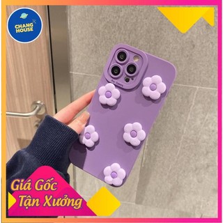 [ FREE SHIP ] Ốp Lưng Basic Camera Nổi - Mẫu Hoa Tím Nổi