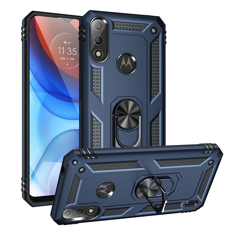 Ốp Điện Thoại Cho Moto E7i Power E6s E6i E7 Plus E7 Power 2021 Armor Matte Cover Xe Từ Giá Đỡ Chống 