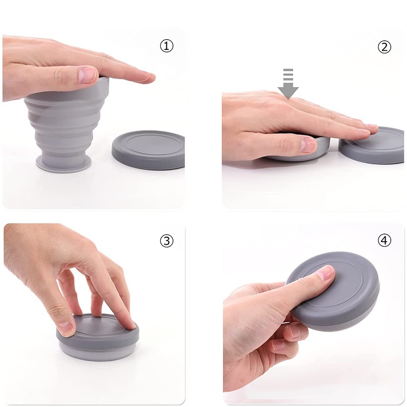 Cốc Uống Nước Du Lịch Bằng Silicone Có Thể Gấp Gọn Tiện Lợi