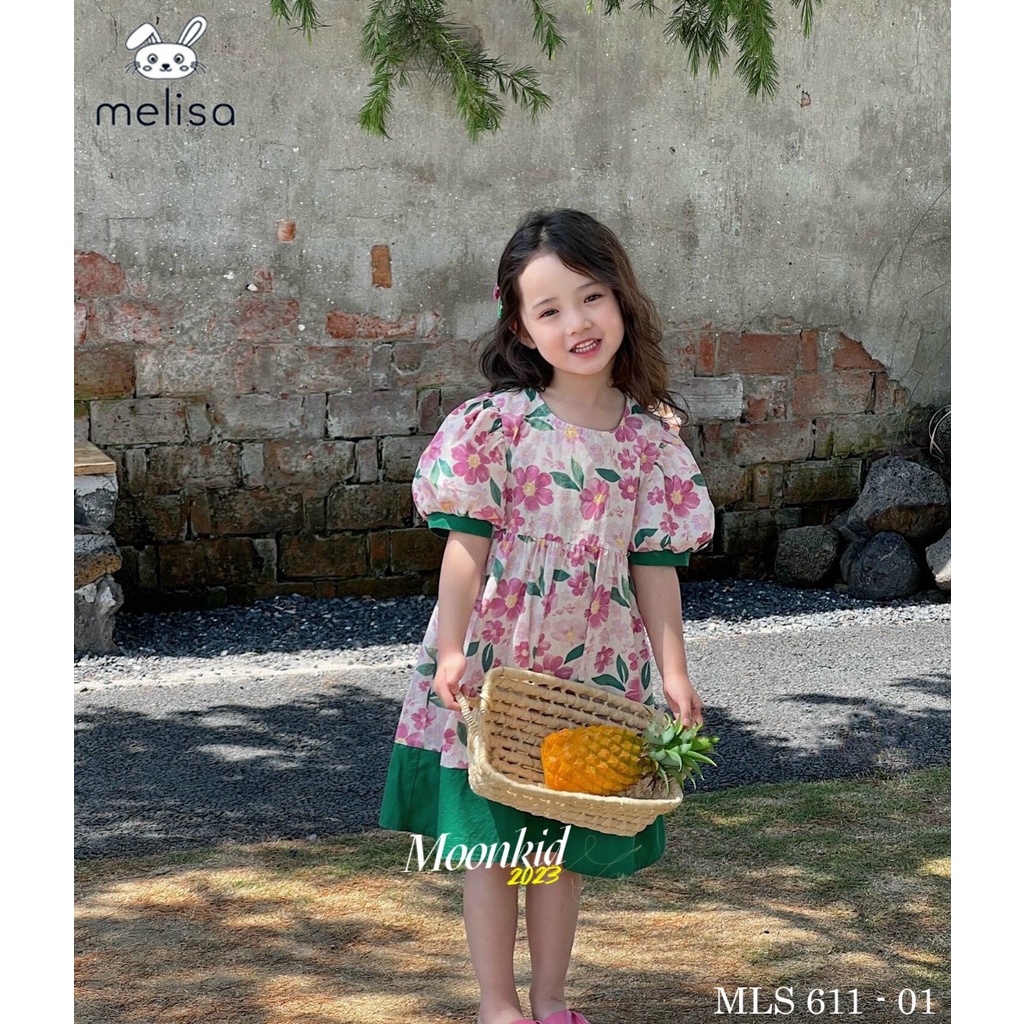Váy đầm công chúa bé gái tay bồng cho bé từ 8-25kg