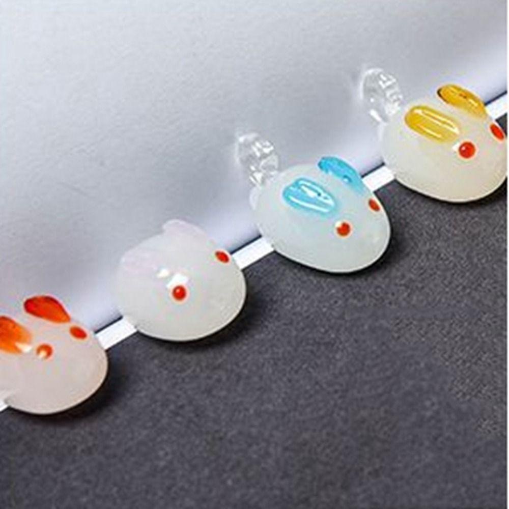 AARON1 Phụ Kiện Hạt Thủy Tinh Hình Thỏ Trắng Mini Đa Năng Dễ Thương Dùng Trang Trí