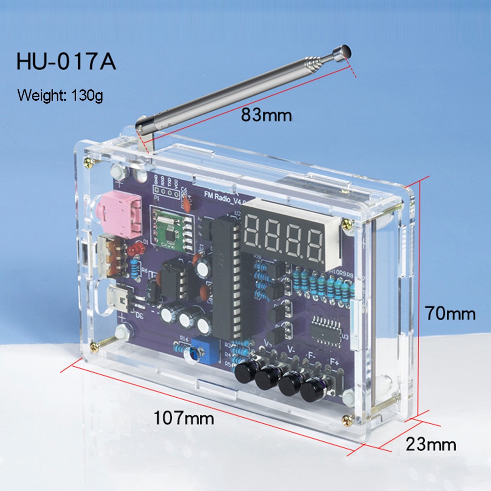 Bảng Mạch Khuếch Đại Tín Hiệu Radio FM RDA5807S FM 87MHz-108MHz TDA2822 Tự Động Tìm Kiếm