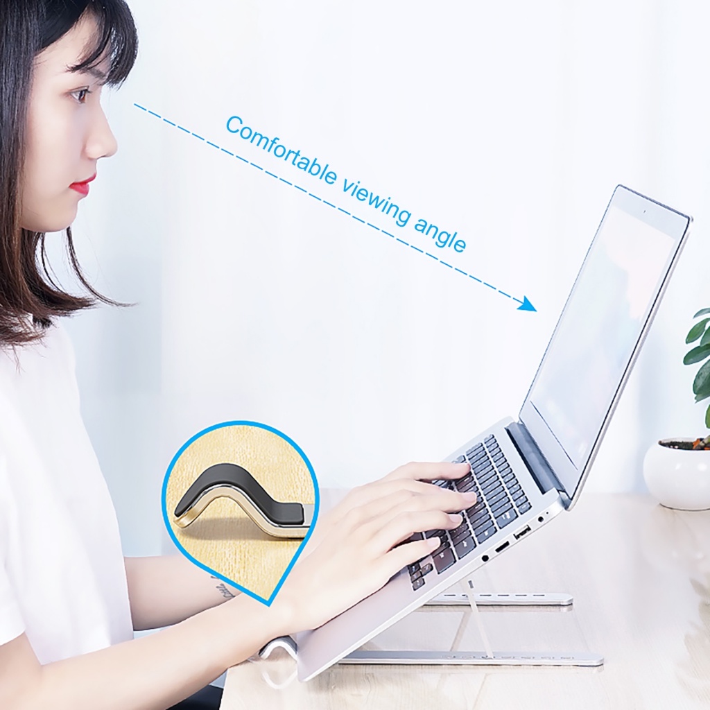 Giá Đỡ Laptop 11-17inch Bằng Hợp Kim Nhôm Có Thể Gập Lại Hình Hoa Hướng Dương