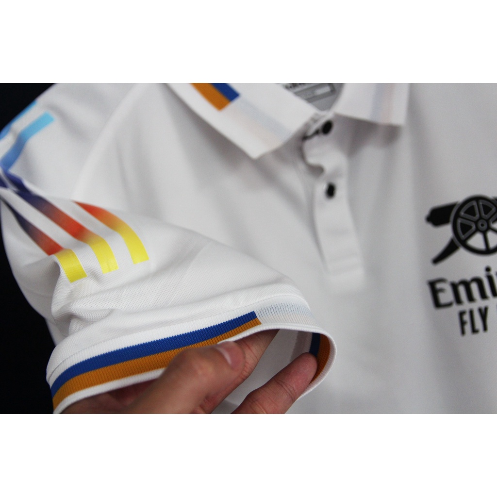 Áo polo Arsenal Trắng Sắc Màu 2022-2023