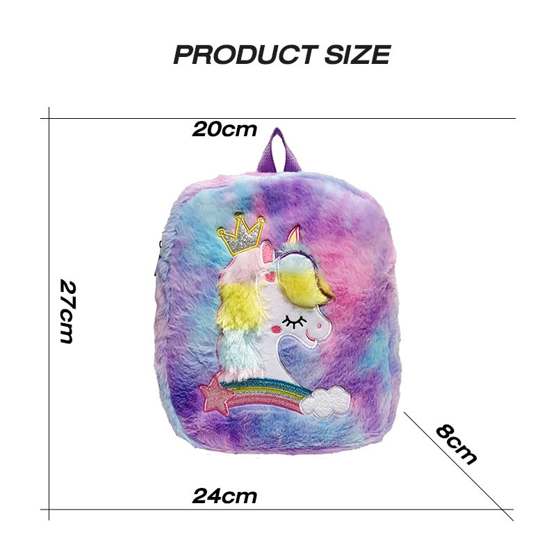 Bololo Túi Đeo Chéo Hình Kỳ Lân Hoạt Hình Nhồi Bông Xinh Xắn Cho Bé