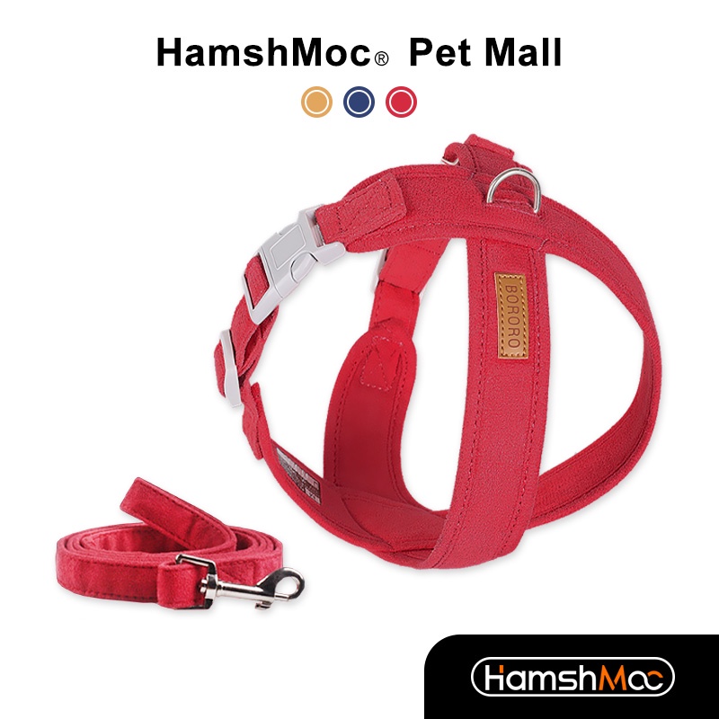 HamshMoc Bộ Dây Dắt Và Dắt Chó Đi Dạo Mềm Mại Thoải Mái Có Tay Cầm Điều Chỉnh Được Dành Cho Chó Trung Bình Nhỏ