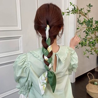 Dây Cột Tóc Ruy Băng Thắt Nơ Bằng Lụa Thời Trang Cho Nữ
