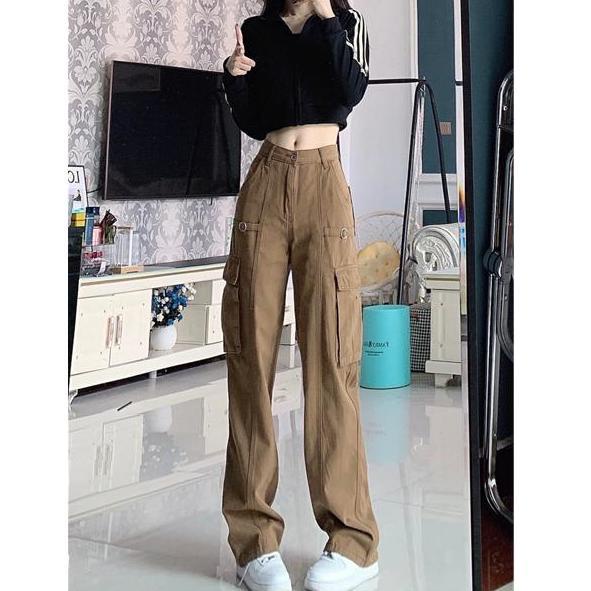 COZOK Quần ống rộng Thời Trang retro Hong Kong