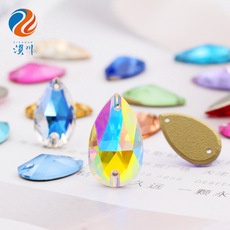 [Hàng Có Sẵn] Đá Kim Cương Pha Lê Hình Giọt Nước Đáy Phẳng Siêu Sáng AB Màu Xanh Lá Dạ Quang Cầm Tay Cao Cấp