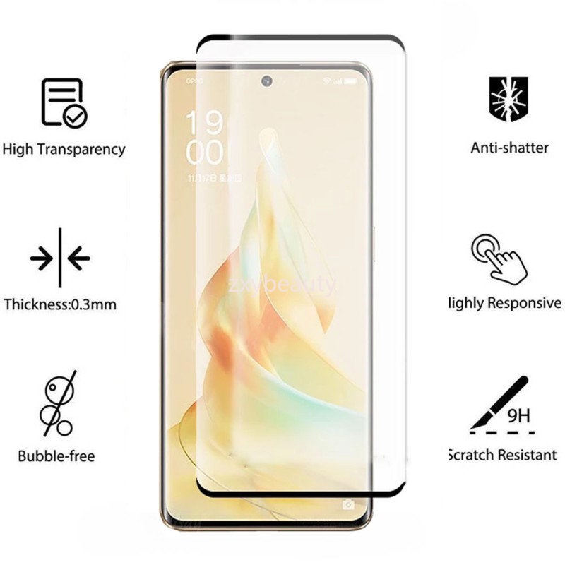 Kính bảo vệ màn hình bằng kính cường lực cong 2in1 full cover cho oppo reno 8t 5g 2023 kính bảo vệ điện thoại cho phim ống kính máy ảnh reno8t 4g