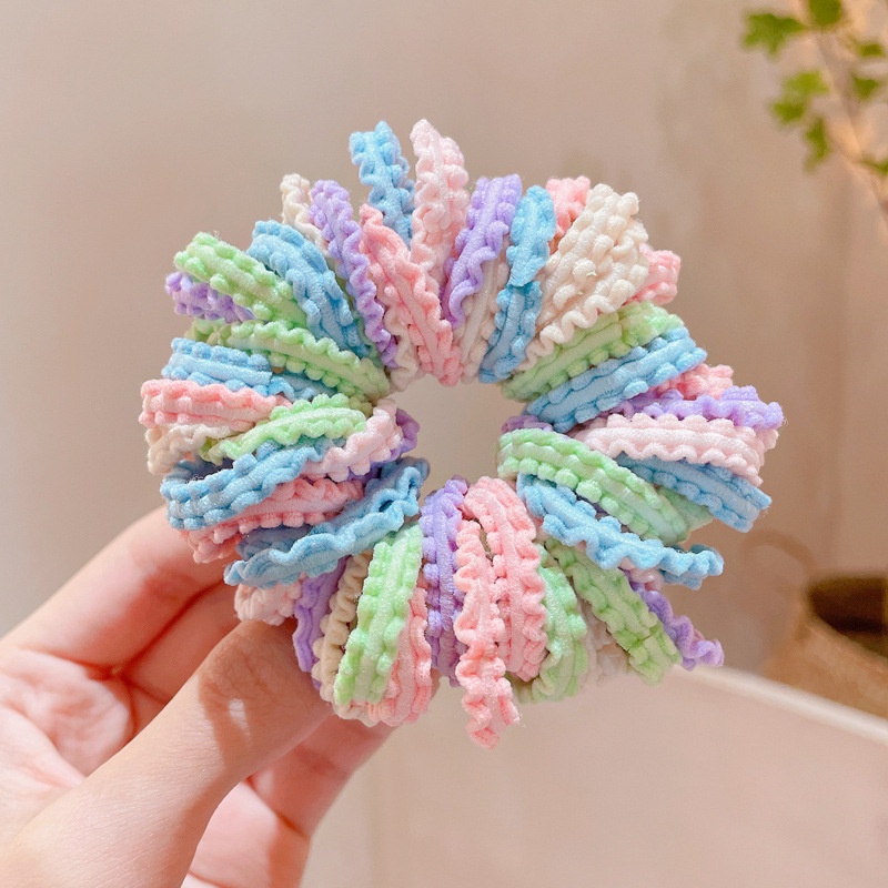 Set 50 Dây Buộc Tóc Cao Su Co Giãn Nhiều Màu Sắc Dễ Thương Cho Bé Gái