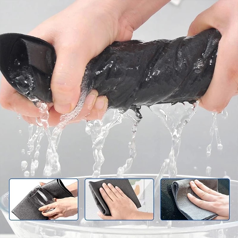 Khăn Lau Kính Cửa Sổ Xe Hơi Đa Năng Dày Dặn Siêu Thấm Hút Không Để Lại Dấu Vết Có Thể Tái Sử Dụng