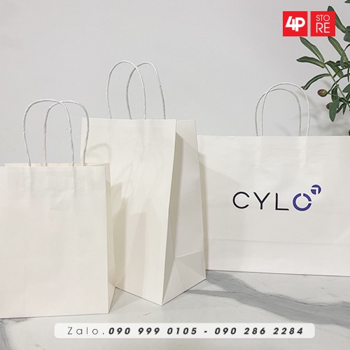 01 TÚI KRAFT TRẮNG 15X20X8CM  - HỎA TỐC