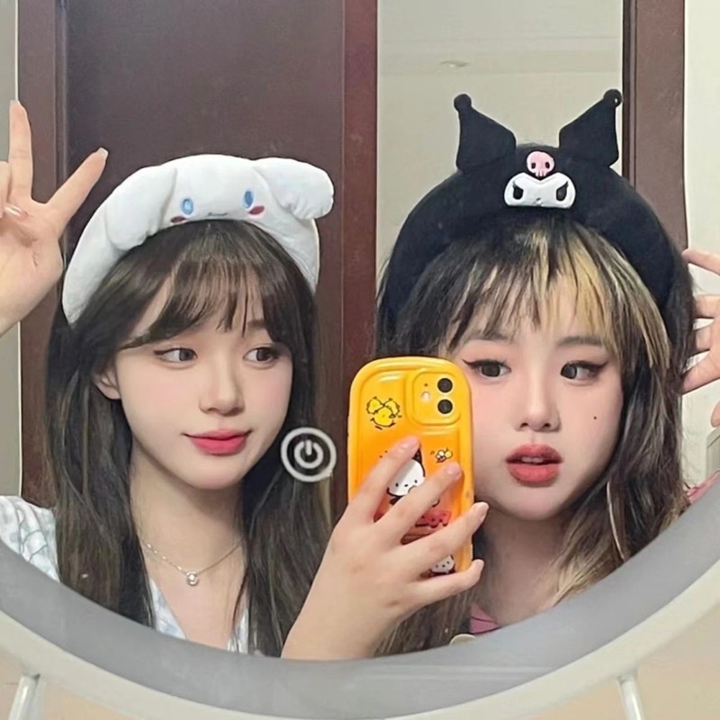 Băng Đô Cài Tóc Mặt Họa Tiết Kuromi, Purin, Cinnamaroll, Melody Hoạt Hình  Dễ Thương ÁO
