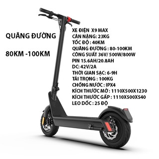 Xe scooter điện x9 max- công suất 48v -xe điện đa năng,gấp gọn,đi 100km cho 1 lần sạc