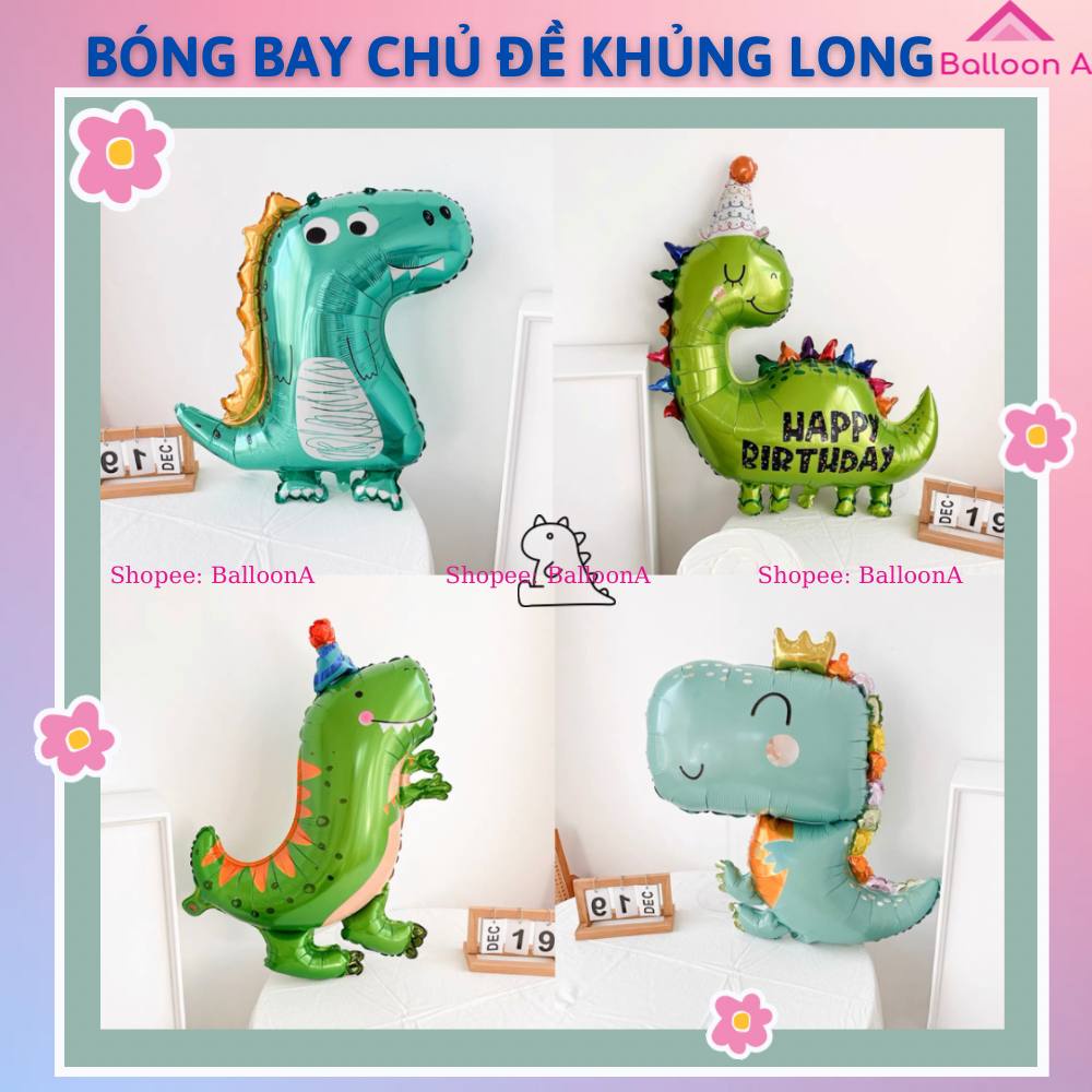 Bong bóng bay hình khủng long trang trí sinh nhật