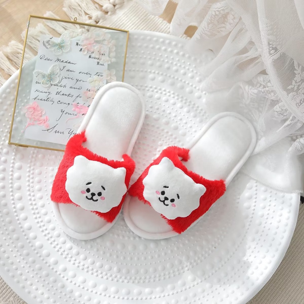 SANRIO Dly Dép Bông Đi Trong Nhà Hình bt21 bts bt21 Mềm Mại Ấm Áp