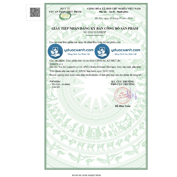 Mua  LIPOCAL K2 – MK7, 150ml, Hỗ trợ phát triển xương, răng cho bé - Y Dược Xanh