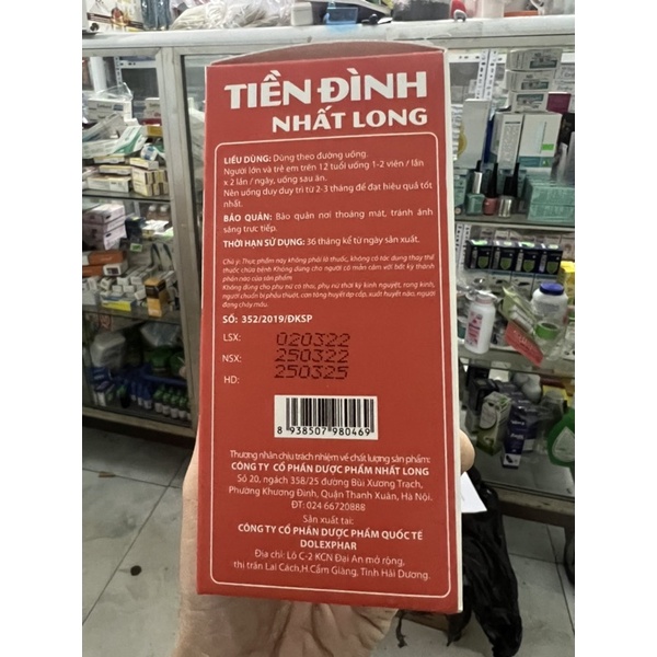 Viên uống tiền đình nhất long