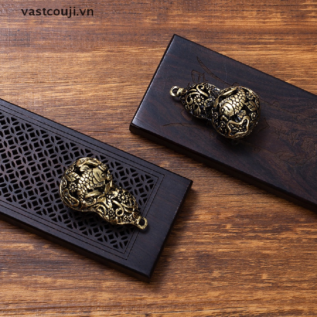 Móc Khóa Bầu Dục Rỗng Bằng Đồng Thau Trang Trí Phong Thủy