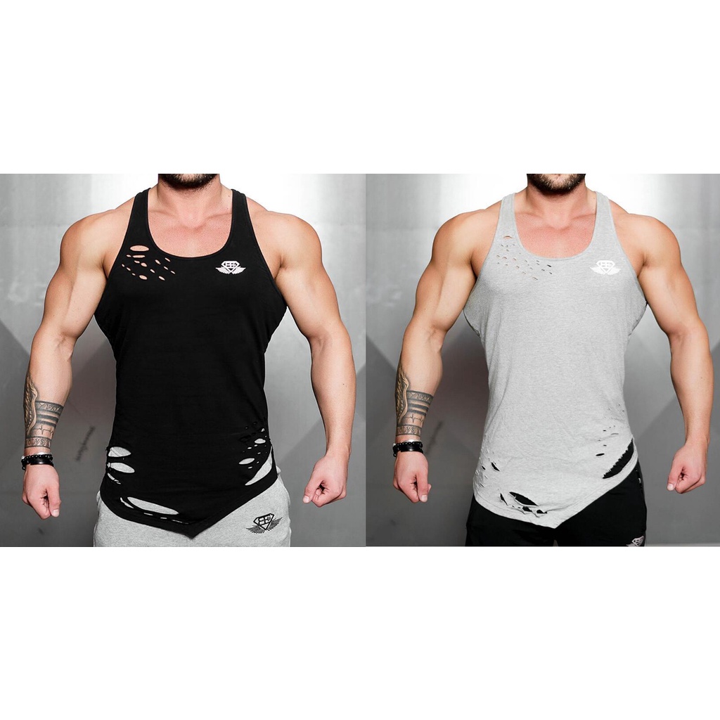 Áo ba lỗ tập gym nam Body engineers vạt chéo 3 màu