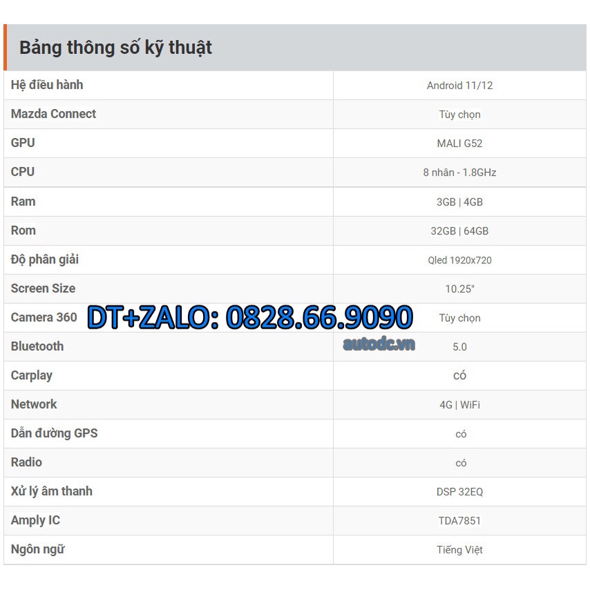 Màn hình xe oto DVD Android dành cho Xe Mazda 3 có camera 360 tích hợp đời 2020 - 2022